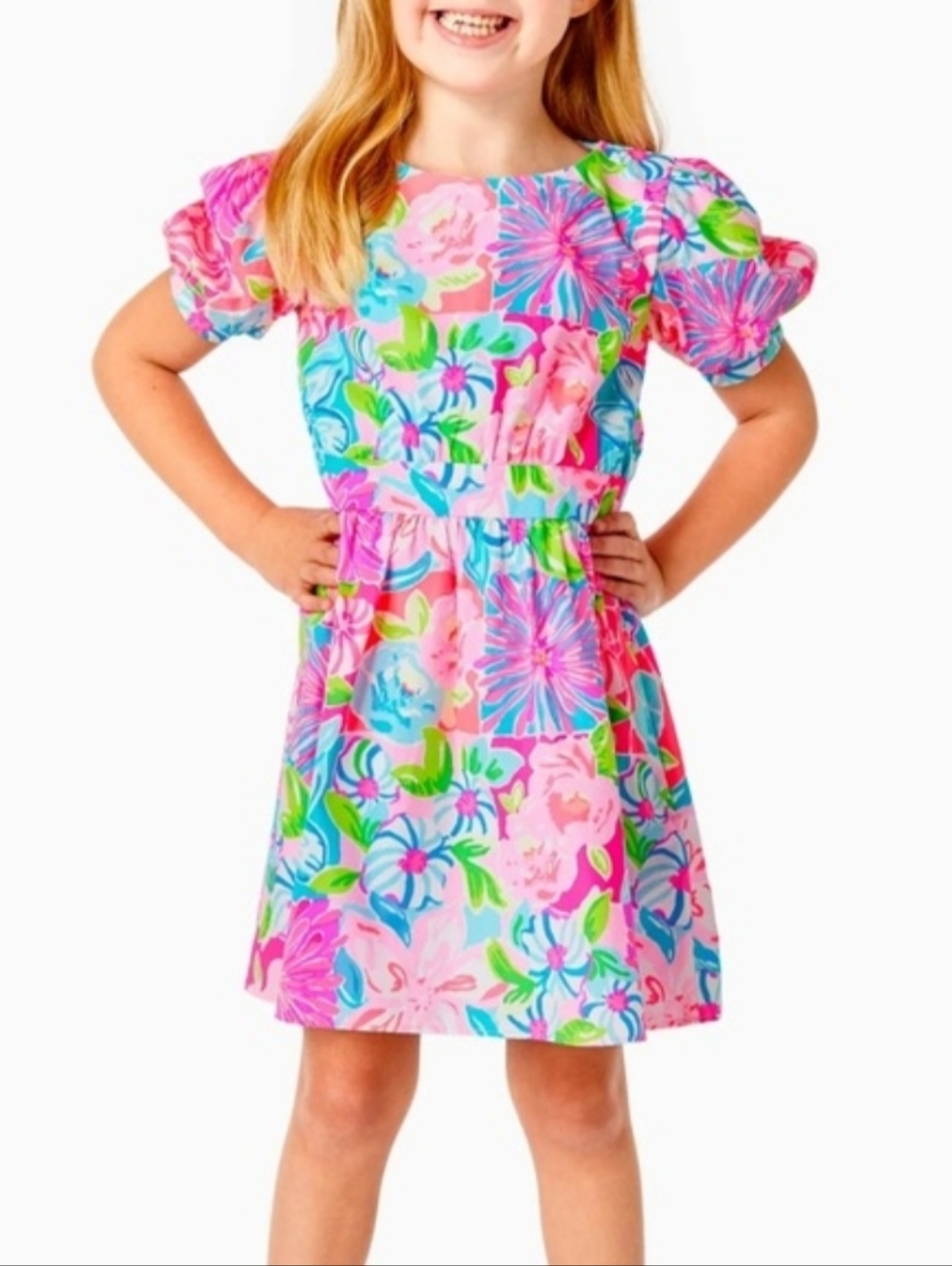 Lilly Pulitzer Girls Mildred Dress Floral Girls Size 8